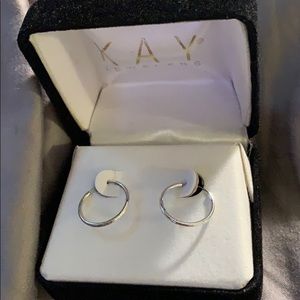 Kay Sterling silver ear rings never took out box